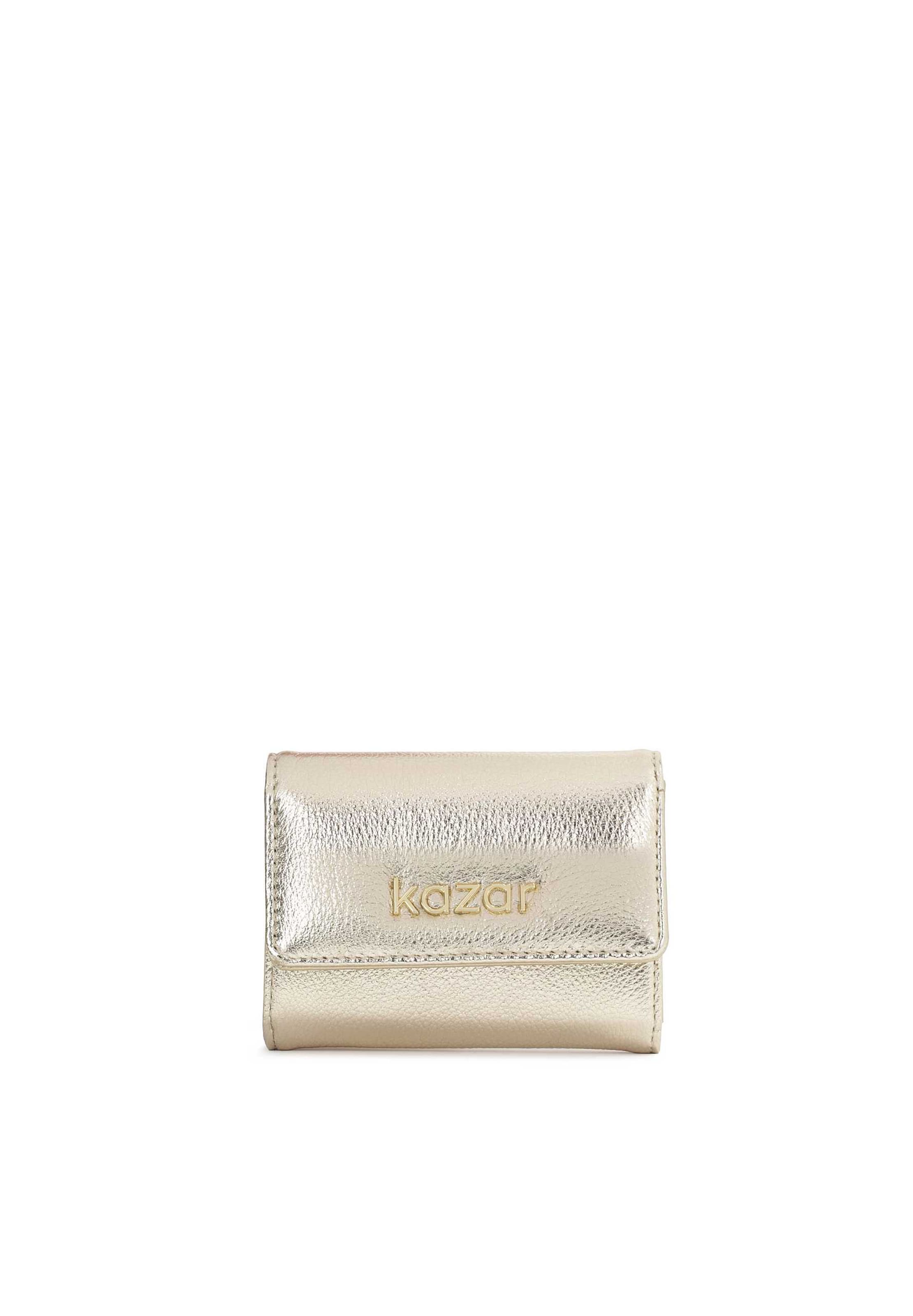 Kazar Wallet in Gold: front