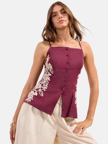 Camicia da donna di Friends Like These in rosso: frontale