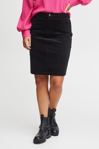 PULZ Jeans Skirt 'Mila' in Black: front