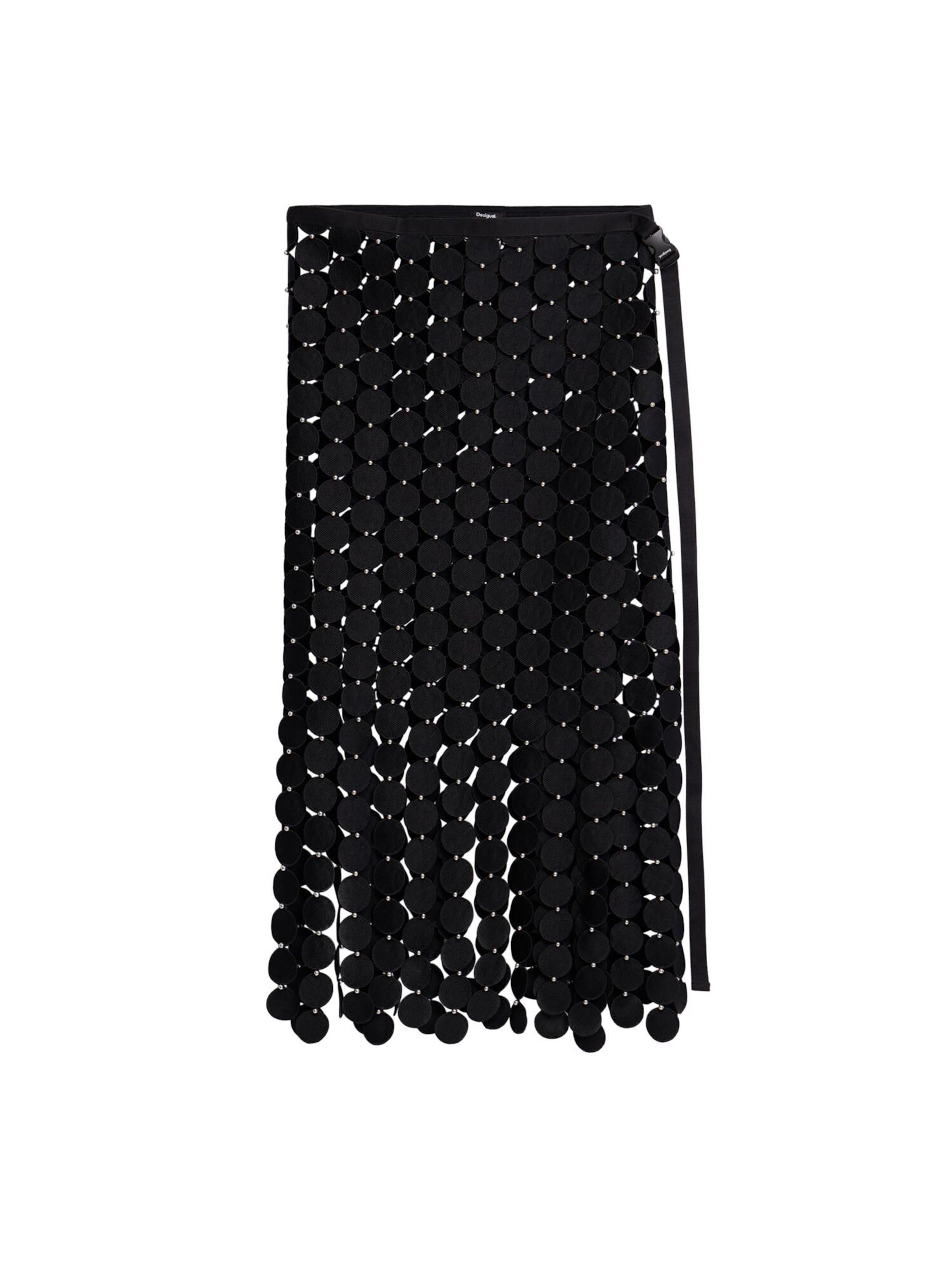 DesigualSuknja - crna boja: prednji dio