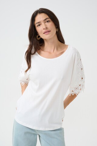 T-shirt 'Livy' Cream en blanc : devant