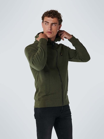 No Excess Zip-Up Hoodie in Green: front