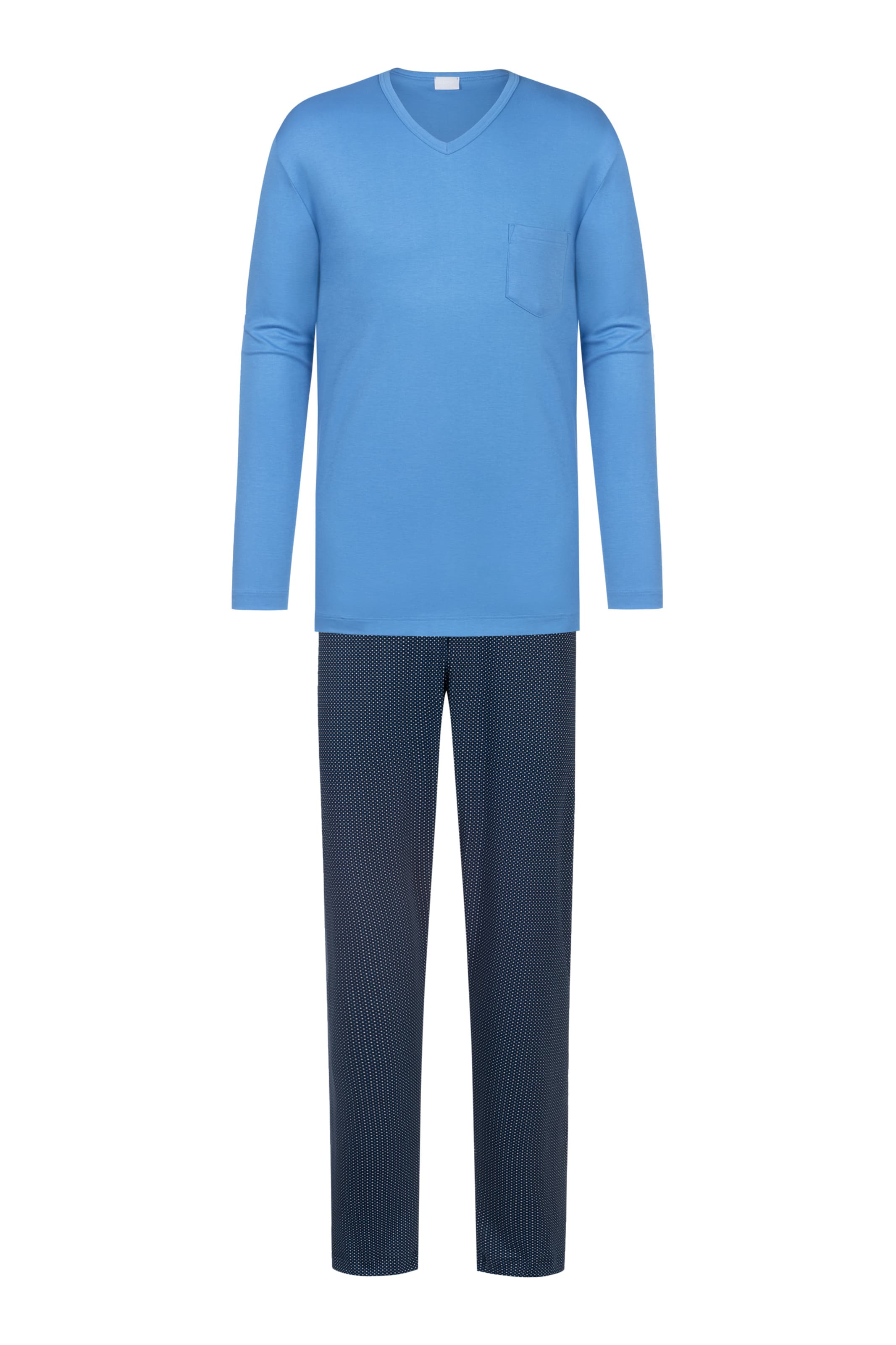 Mey Pyjama lang in Blauw: voorkant