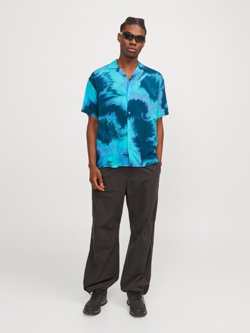 JACK & JONES - Ajuste confortable Camisa 'JEFF' en azul