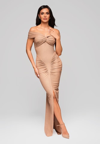 Ombre Evening dress 'LA-OM-DLR182' in Beige: front