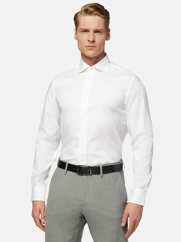 Boggi Milano Regular Fit Skjorte i hvit: forside