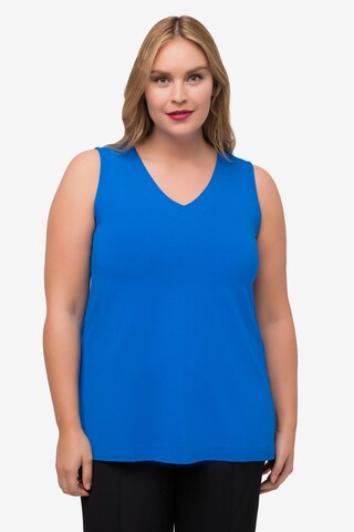 T-shirt Ulla Popken en bleu : devant