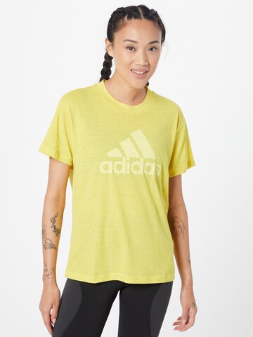 ADIDAS SPORTSWEAR Λειτουργικό μπλουζάκι 'Future Icons Winners 3' σε κίτρινο: μπροστά