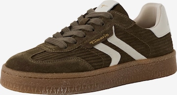 Baskets basses Tamaris en vert : devant