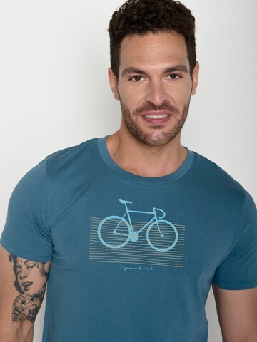 GREENBOMB T-Shirt 'Guide Bike Bars' in Blau