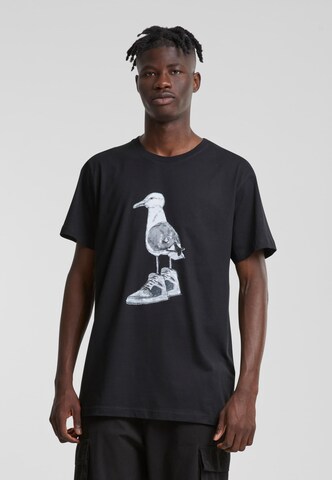 T-Shirt Mister Tee en noir : devant