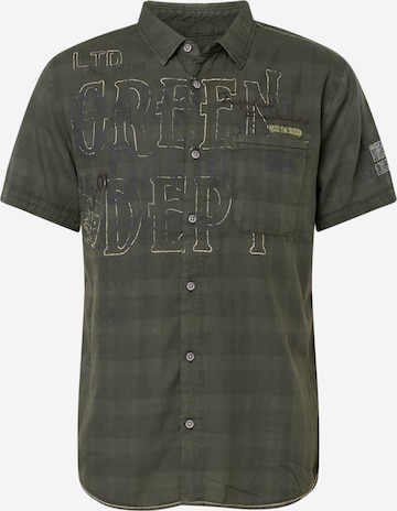 Coupe regular Chemise CAMP DAVID en vert : devant