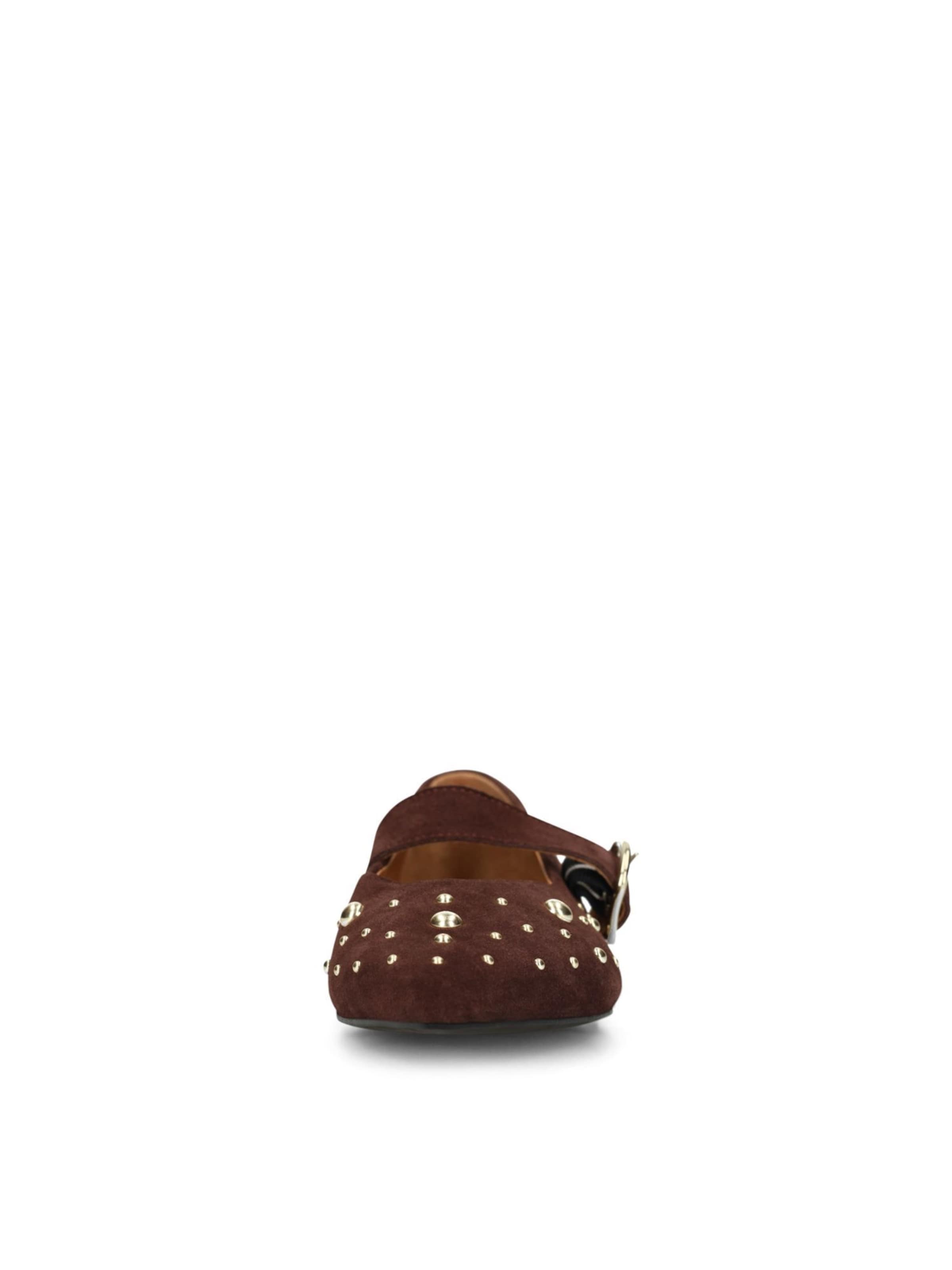 MANFIELD Ballerina met riempjes in Rood