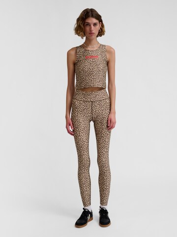 Hummel Skinny Sports trousers 'FAST' in Beige