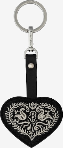 Porte-clés 'HERZBLATTL' Roeckl en noir : devant
