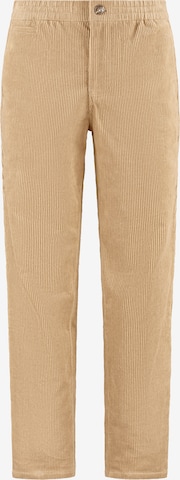 Shiwi Regular Housut 'Alan Corduroy' värissä beige: etupuoli