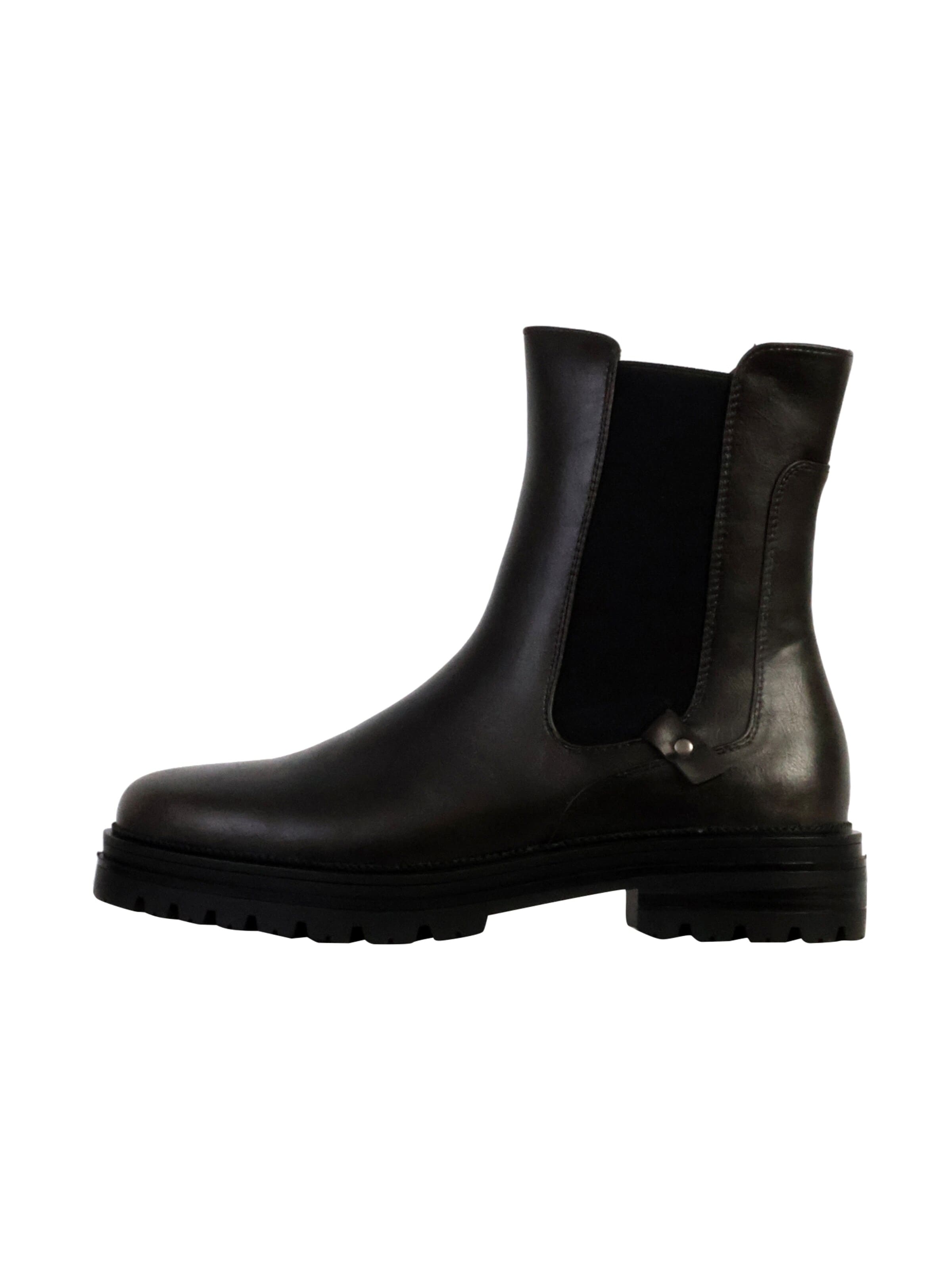 Bottines 'Stiefeletten mit Reißverschluss' The Divine Factory en noir