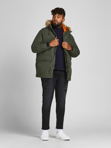 Jack & Jones Plus Zimní parka 'Super' – zelená