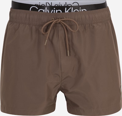 Calvin Klein Swimwear Shorts de bain en umbra / noir / blanc, Vue avec produit