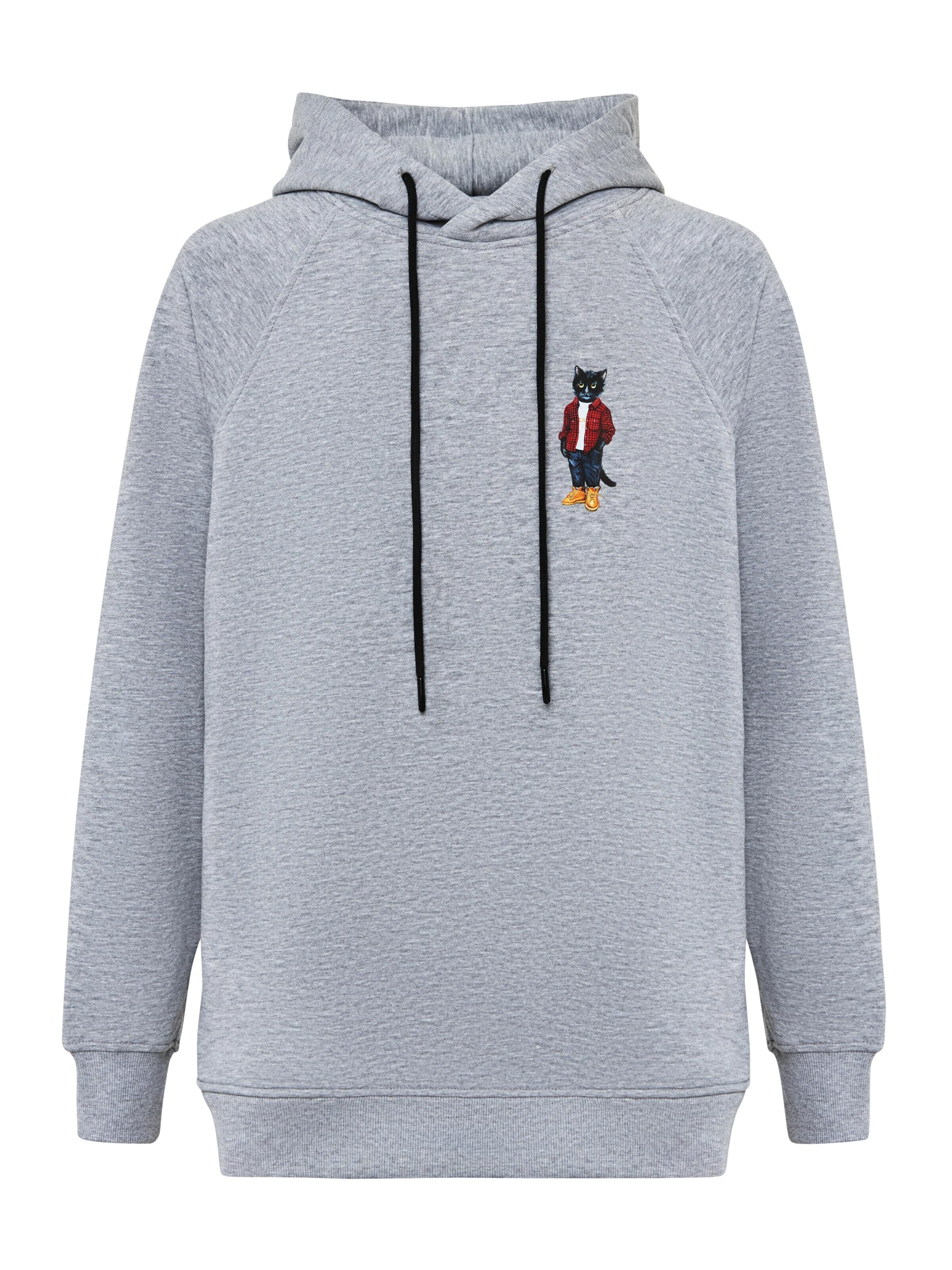 Cat e Lolette Sweatshirt 'Country Cat' i grå: forside