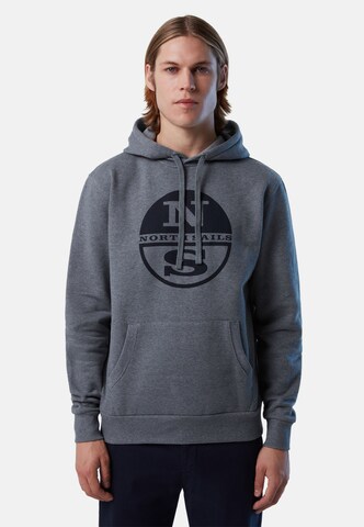 North Sails Sweatshirt in Grijs: voorkant