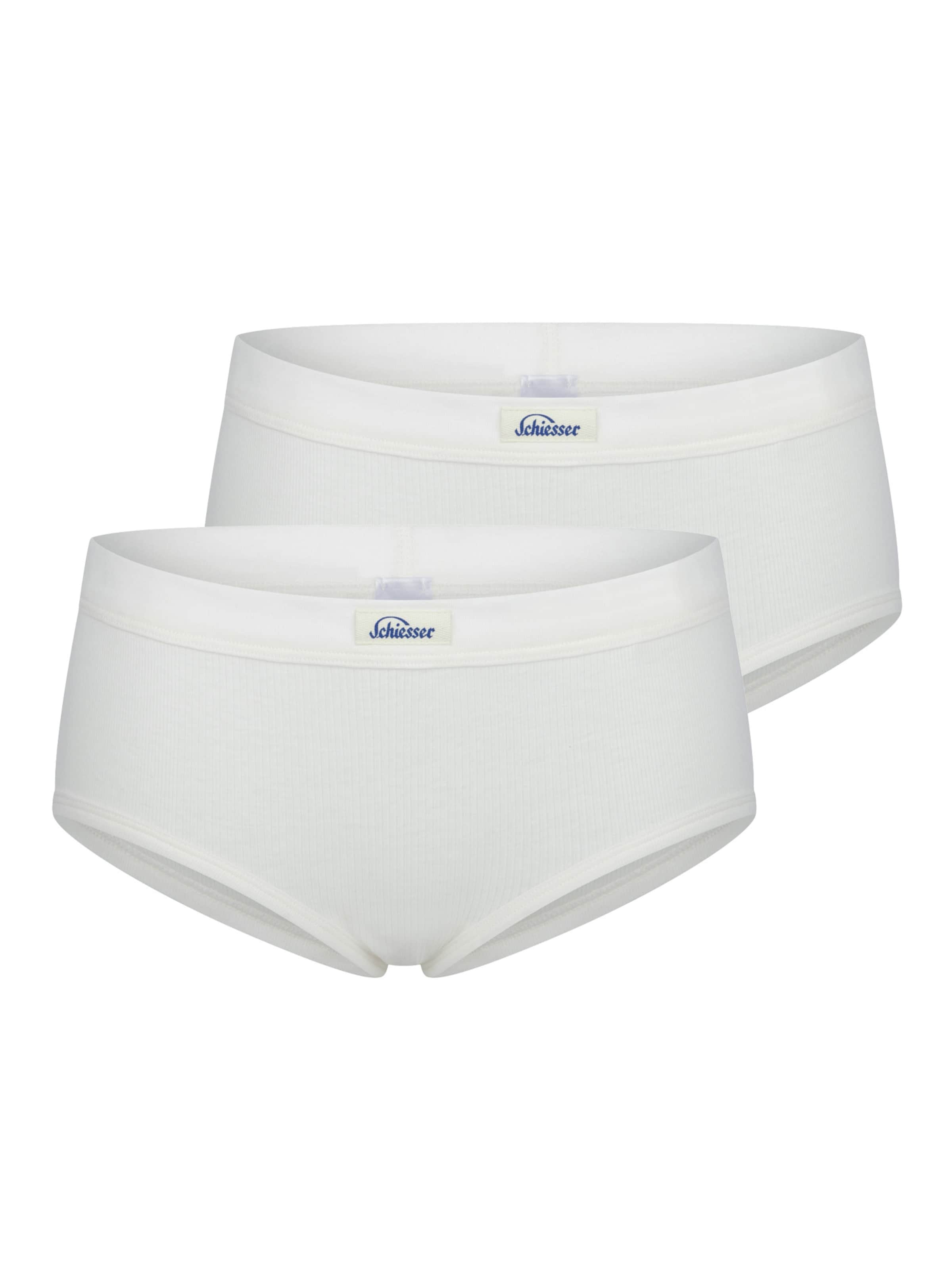 SCHIESSER Broekje ' Feinripp - Revival Paula ' in Wit: voorkant