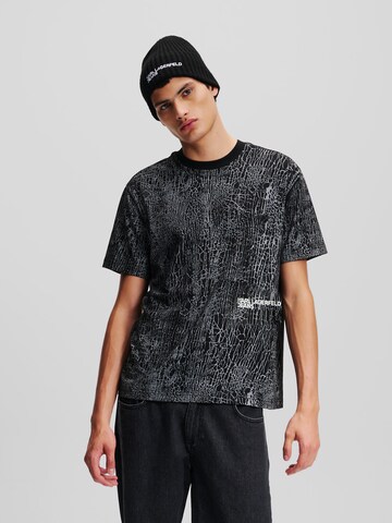 KARL LAGERFELD JEANS Shirt 'Cracked' in Schwarz: Vorderseite