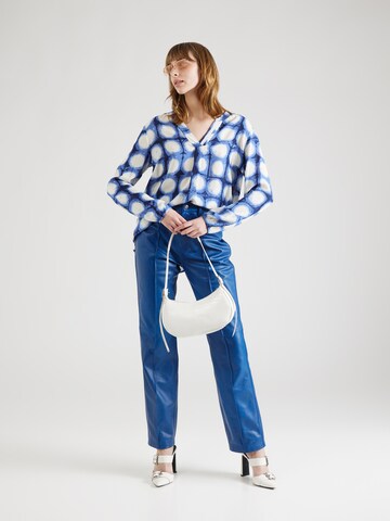 Cartoon Blouse in Blauw