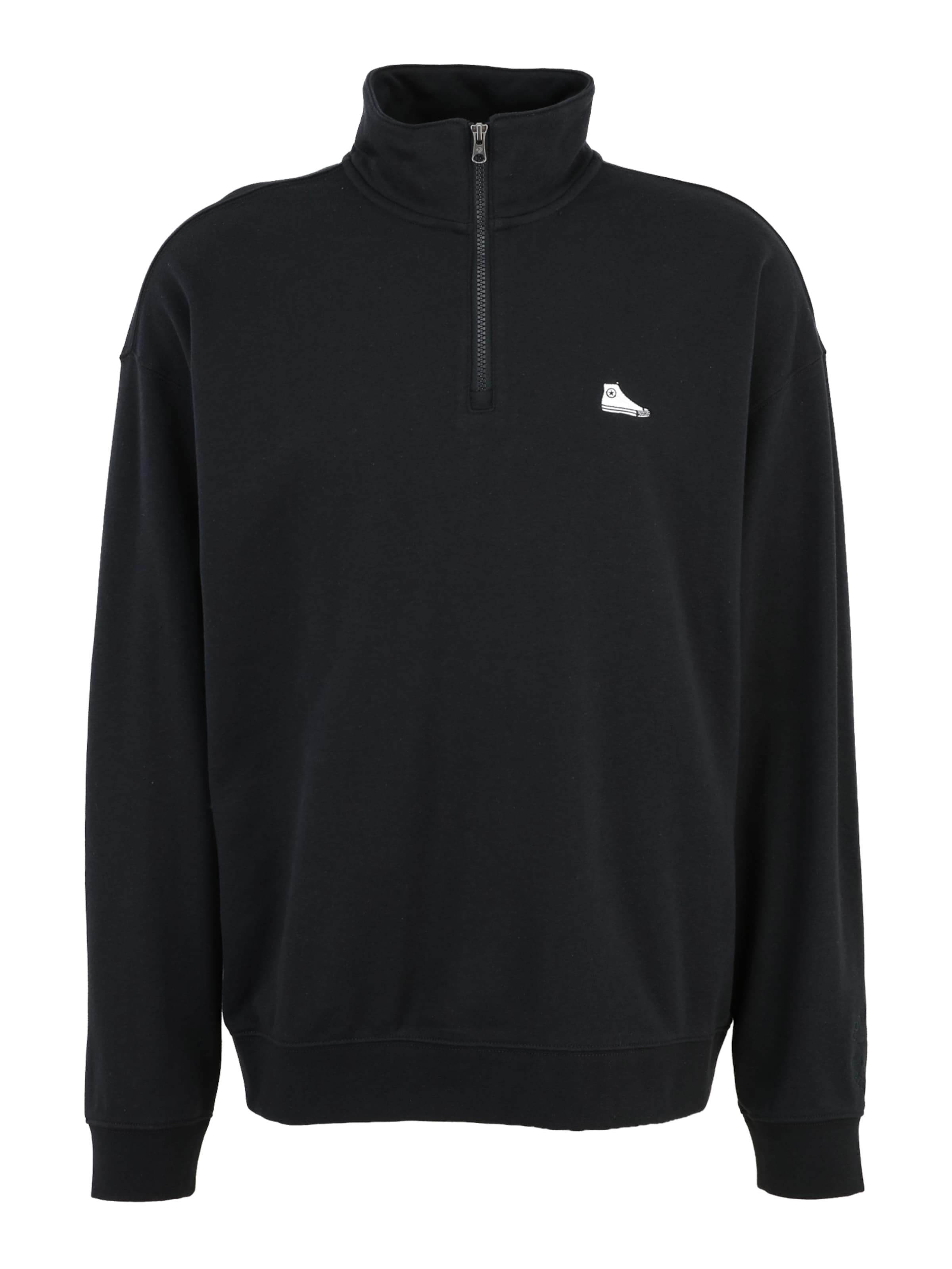 CONVERSE - Sudadera 'SNKER PATCH' en negro: frente
