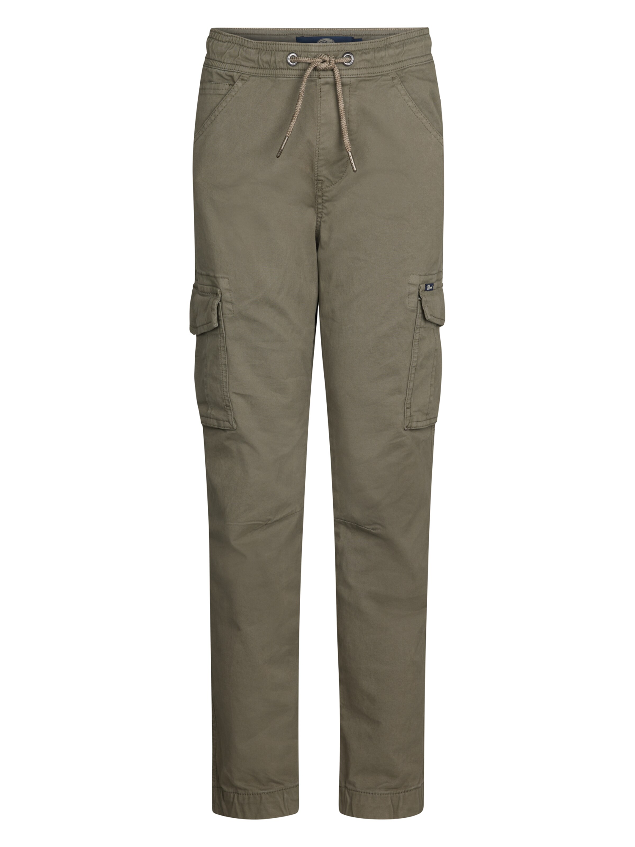 Petrol Industries Tapered Trousers in Green: front