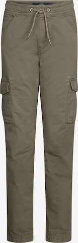 Petrol Industries Tapered Trousers in Green: front