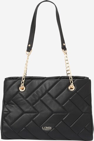 L.CREDI Shoulder Bag 'Malinda' in Black: front