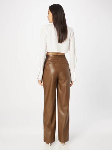 NA-KD Loose fit Pleated Pants in Brown