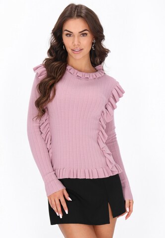 Pull-over faina en rose : devant