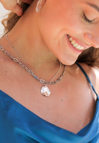 ELLI Kette 'Wave' in Silber: Vorderseite