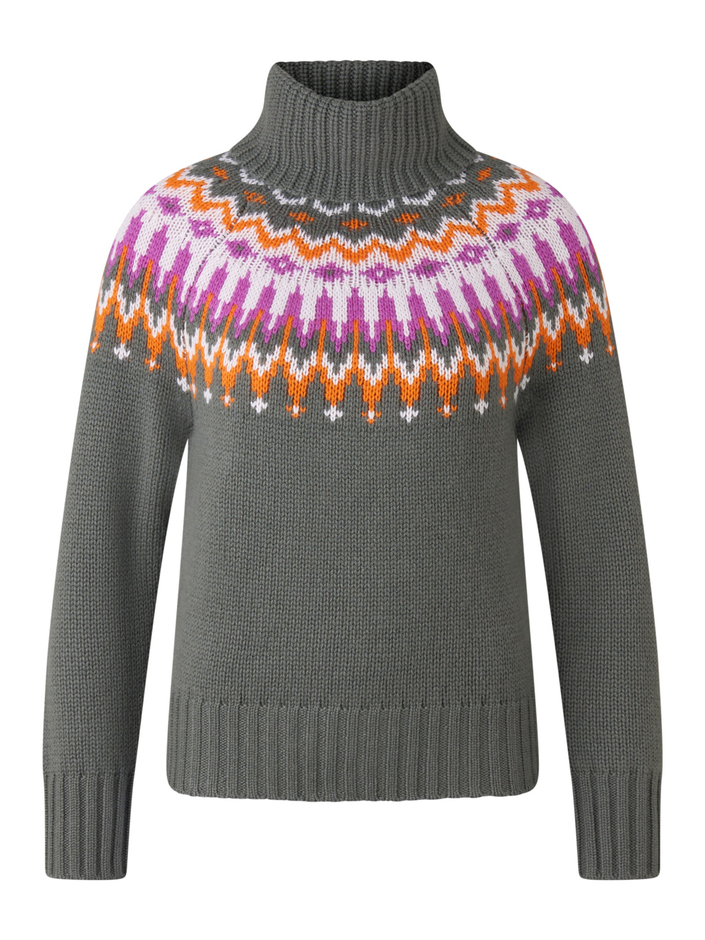 BOGNER Pullover 'Ingrid' in grau / lila / orange / weiß, Produktansicht