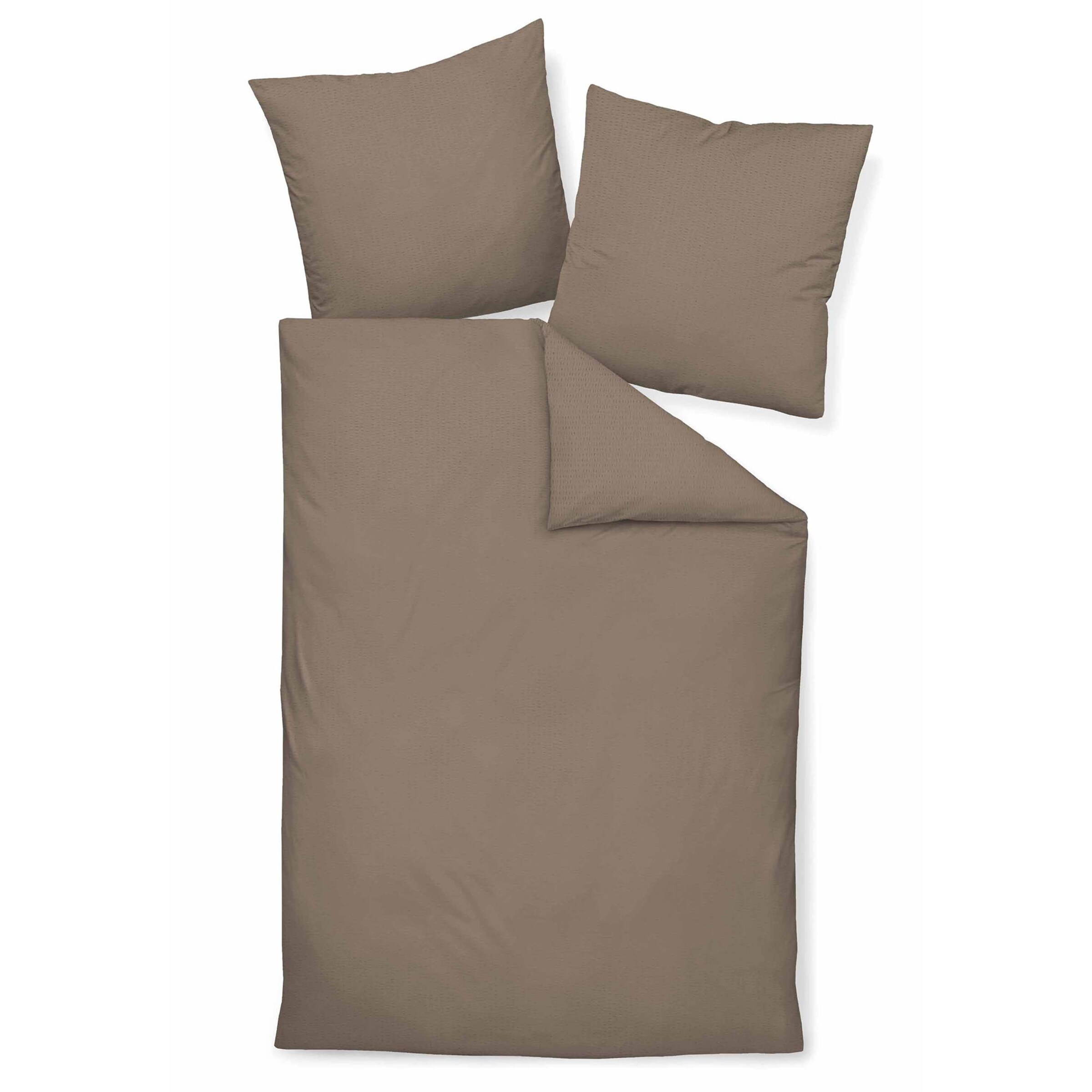 JANINE Duvet Cover in Brown: front