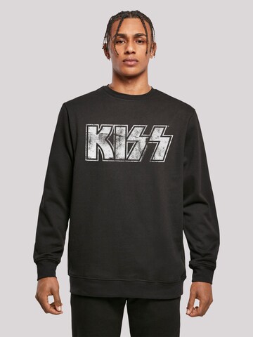 Sweat-shirt 'Kiss Rock Band' F4NT4STIC en noir : devant