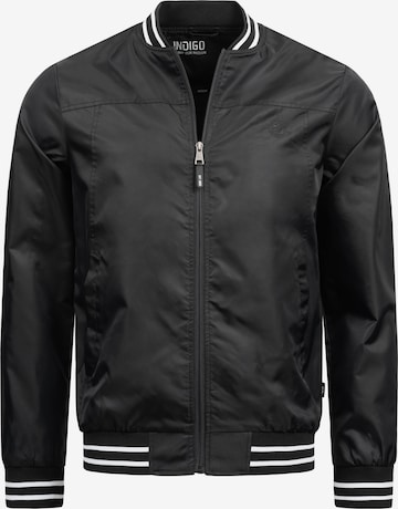 INDICODE JEANS Between-Season Jacket 'Manos' in Black: front