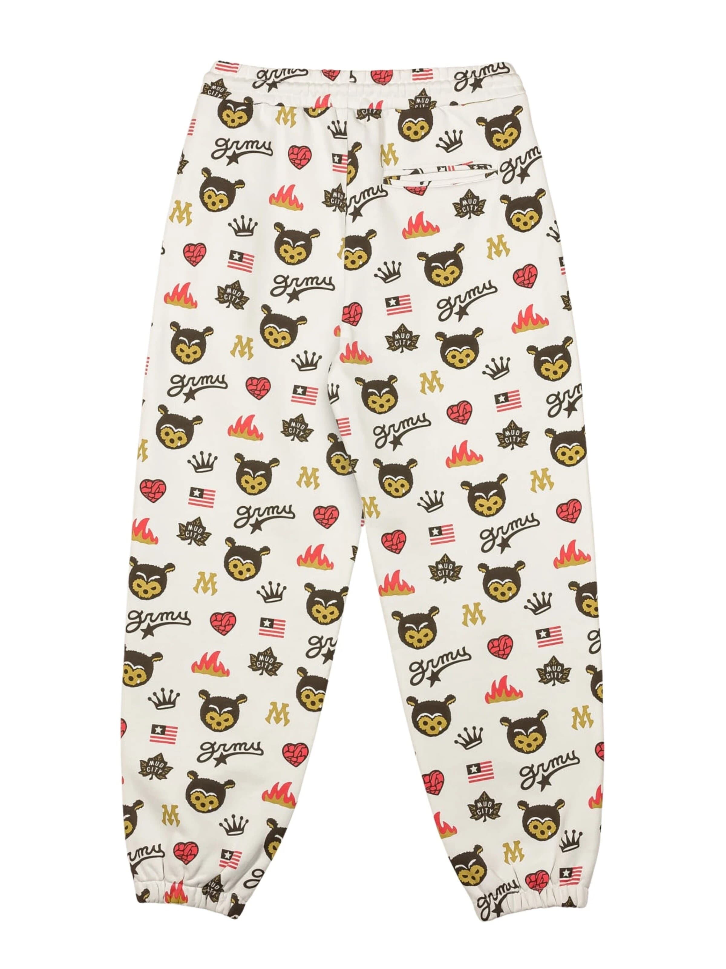 Grimey - regular Pantalón deportivo en blanco: frente