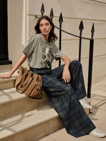 Next Wide leg Pleat-front trousers 'Smart' in Blue