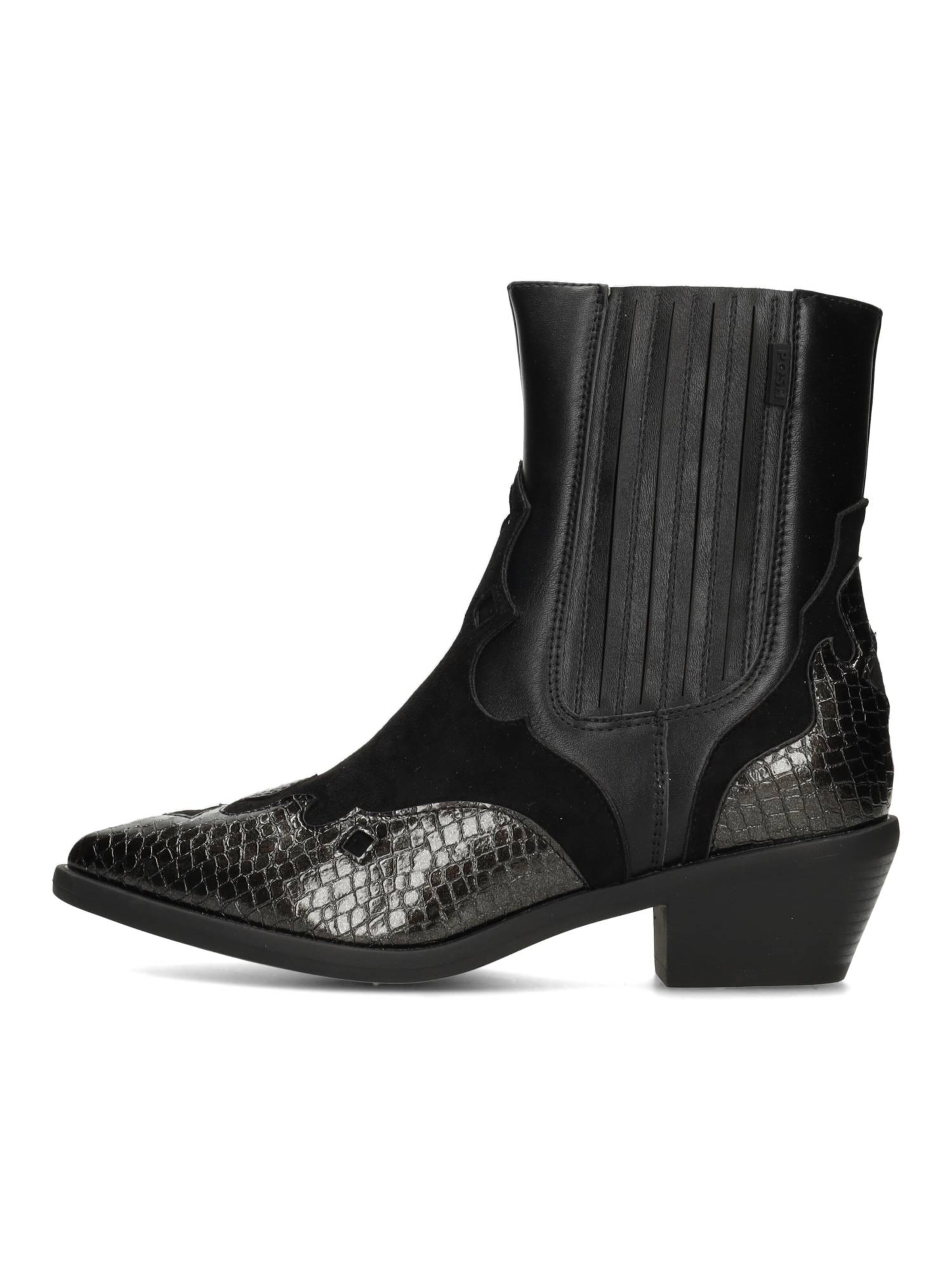 Boots 'Roxi' POSH by Poelman en noir : devant