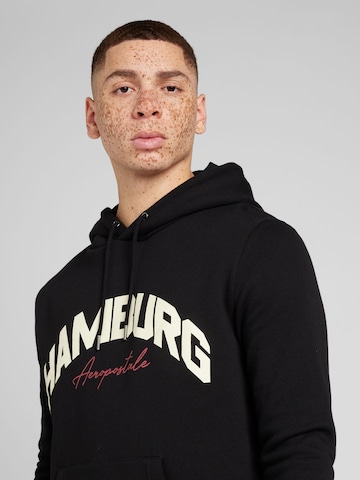 AÉROPOSTALE Sweatshirt 'HAMBURG' in Zwart