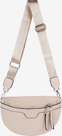 styleBREAKER Umhängetasche 'Halbmond Umhängetasche Uni' in Beige: Vorderseite