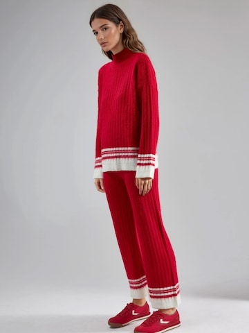 Pantalons de tailleur My fashion en rouge