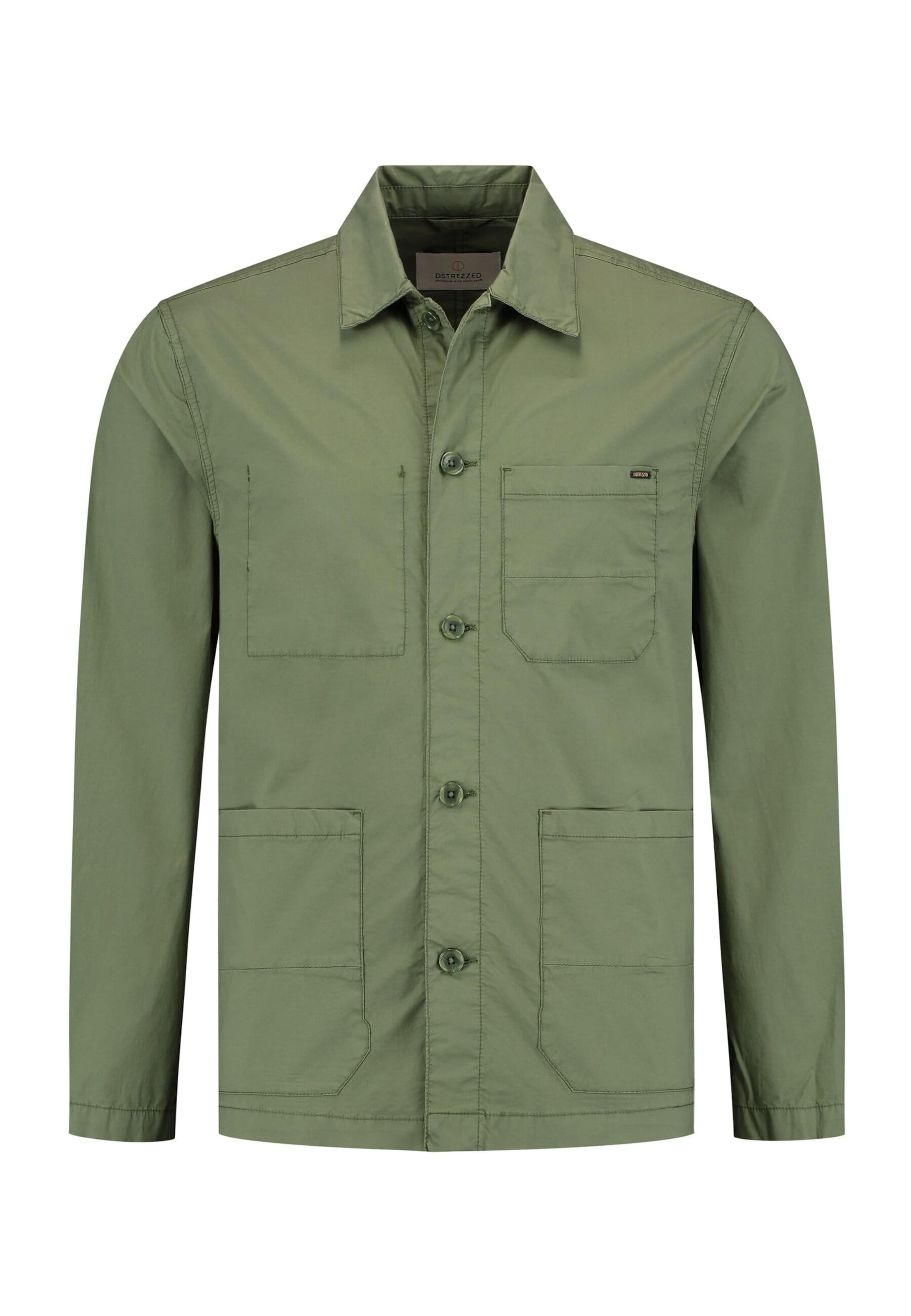 Dstrezzed Přechodná bunda 'Cruz' – zelená: přední strana