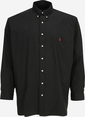 Polo Ralph Lauren Big & Tall - Ajuste regular Camisa en negro: frente