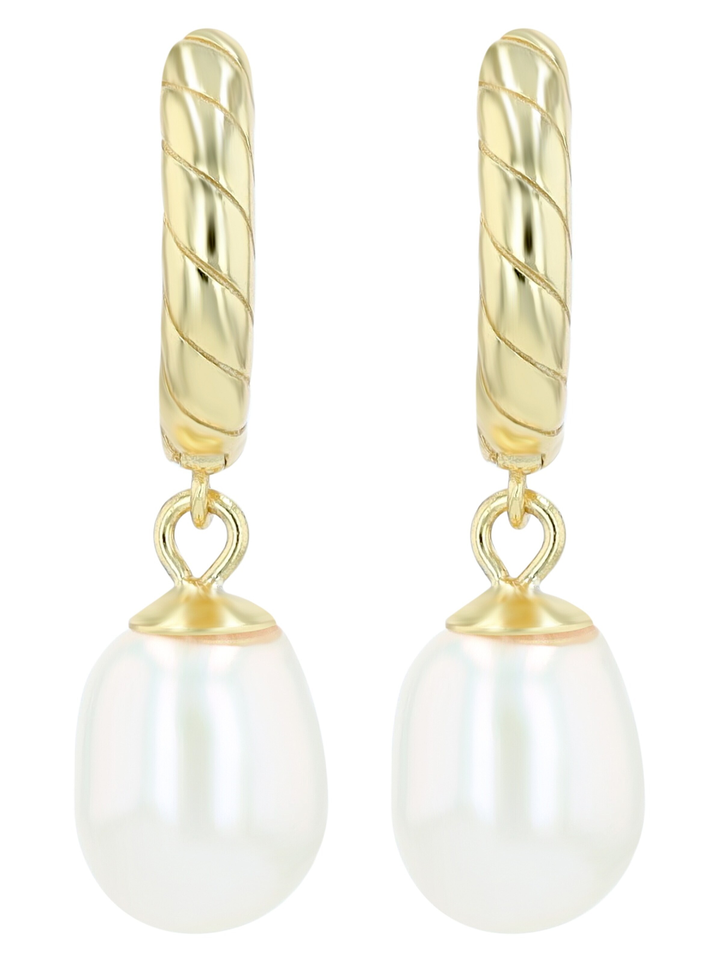Akzent Ohrringe 'Jenni, 925 Sterlingsilber, langlebig'‌‌‌‌ in Gold: Vorderseite