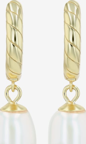 Akzent Ohrringe 'Jenni, 925 Sterlingsilber, langlebig' in Gold: Vorderseite