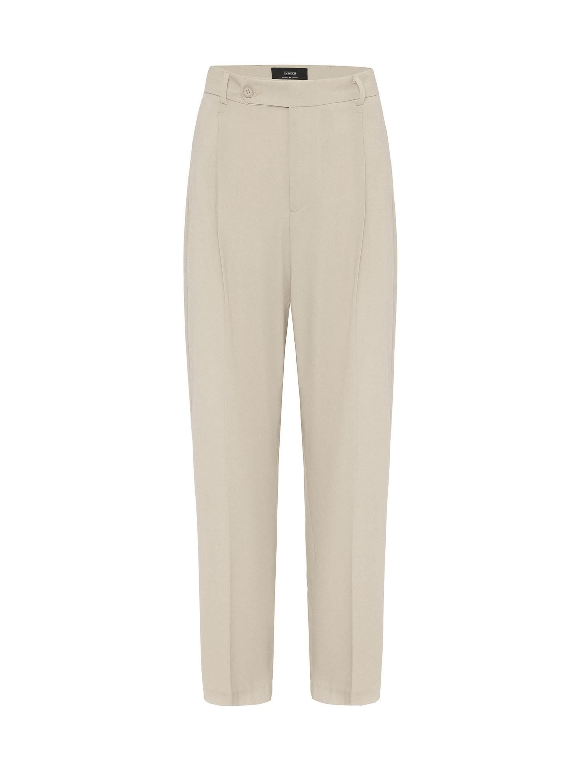 Antioch Loosefit Παντελόνι πλισέ σε μπεζ: μπροστά